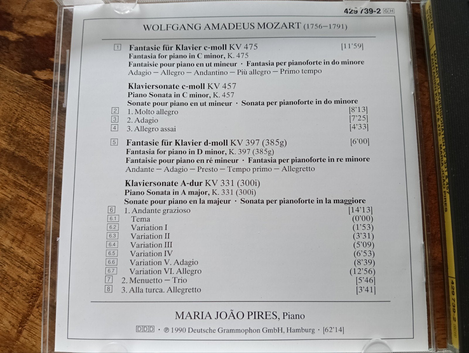 Mozart: Klaviersonaten Maria João Pires, Cd's en Dvd's, Gebruikt, Mozart, Ophalen of Verzenden, Classicisme