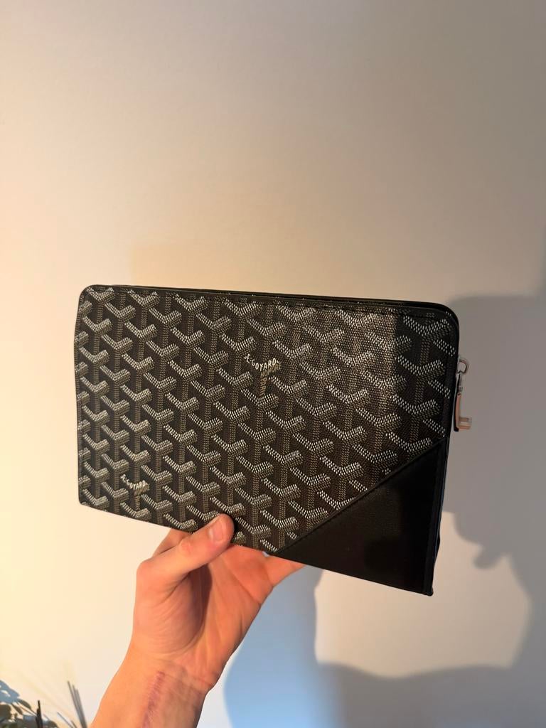 Goyard Clutch Tas - Zwart/Grijs, Ophalen of Verzenden, Zo goed als nieuw, Zwart, Overige typen
