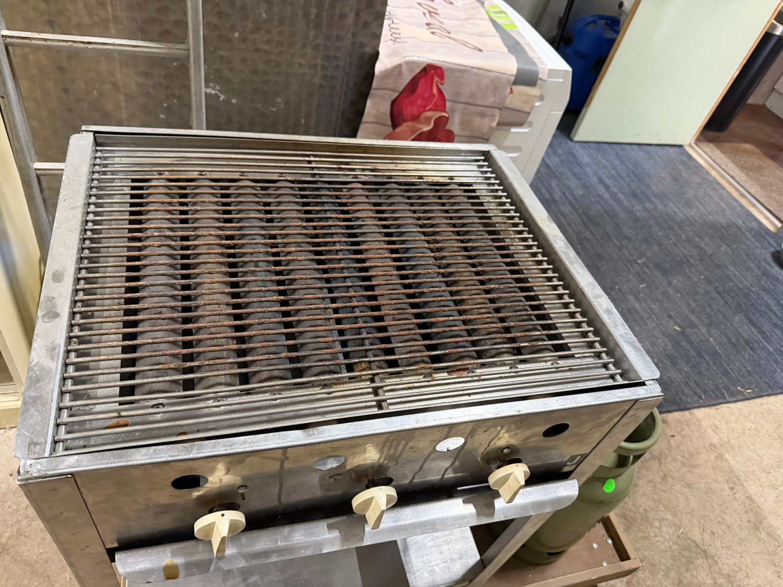 Bbq op een passend gemaakt karretke, Ophalen, Gebruikt