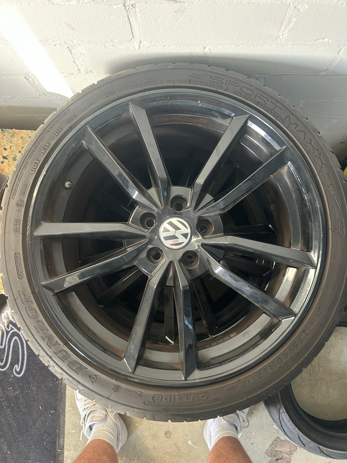 Pretoria Namaak Velgen 17 inch Glans Zwart (Gebruikt), Ophalen, Gebruikt