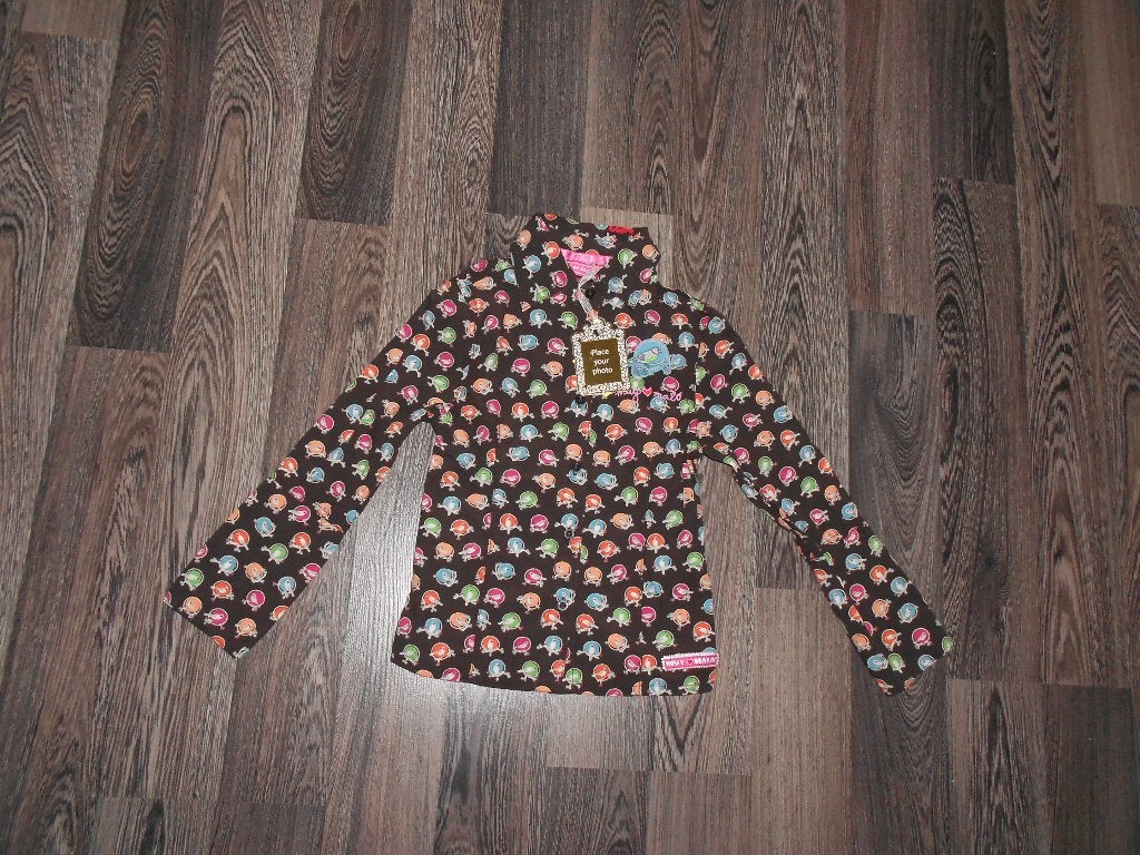 grappig meisjesblousje ( maat 104 ) MUY MALO, Ophalen of Verzenden, Nieuw, Meisje, Overhemd of Blouse