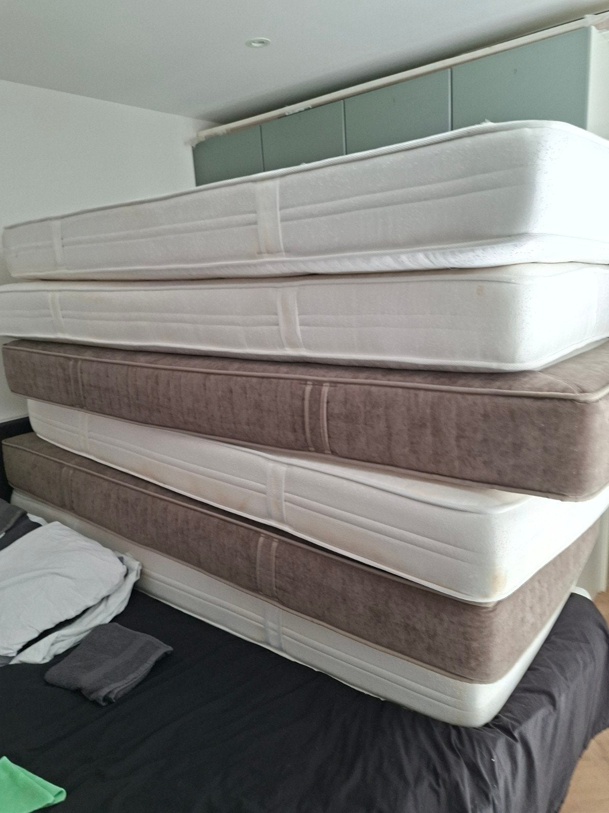 6x Auping matras 210x90 cm - Per stuk of set, Ophalen, Gebruikt, 90 cm, Eenpersoons