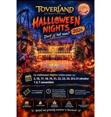 Toverland halloween ticket 1-11, Eén persoon, Ticket of Toegangskaart
