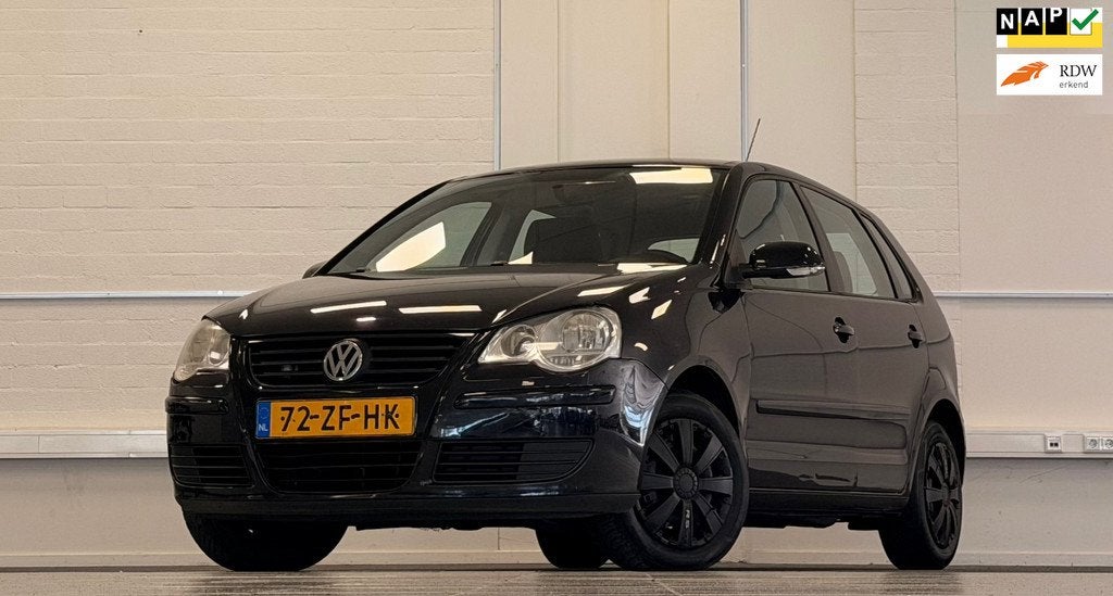 Volkswagen Polo 1.4i 16V Optive Airco Garantrie 5-drs Nieuwe, Voorwielaandrijving, Stof, Zwart, 4 cilinders