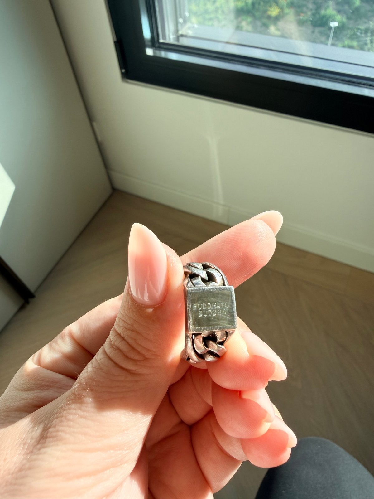 Buddha to Buddha ring Esther, zilveren schakelring 18, Ophalen, Zo goed als nieuw, 17 tot 18, Dame of Heer