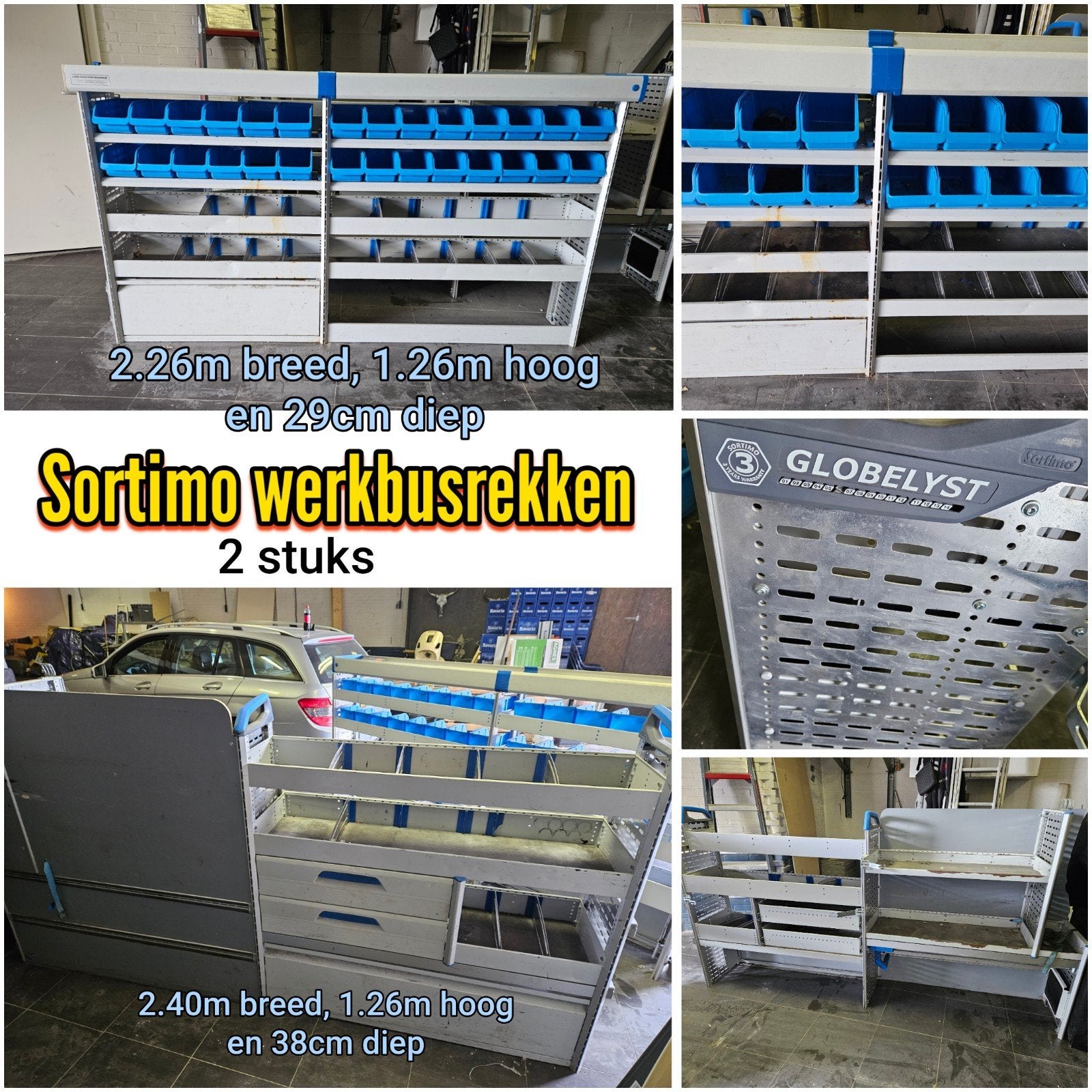 Sortimo bedrijfswagenrek met lades en magazijnbakken, Ophalen, Gebruikt, Volkswagen