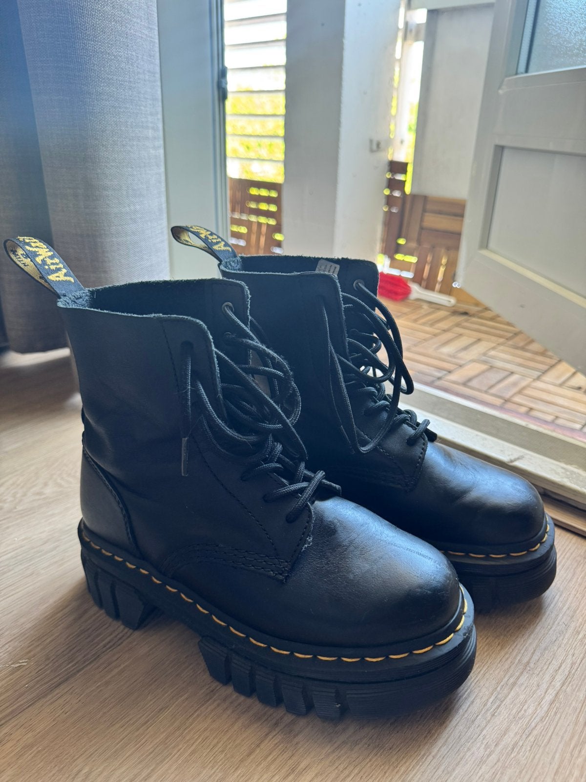 Dr Martens Audrick platforms - maat 36, Zwart, Lage of Enkellaarzen, Ophalen of Verzenden, Gedragen