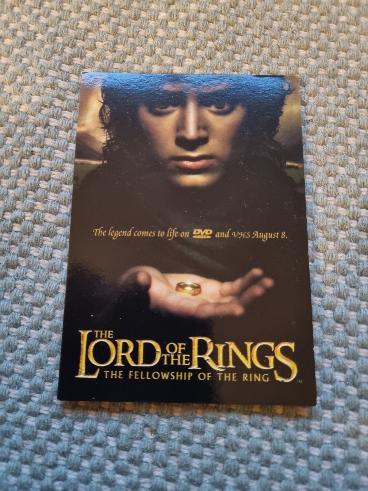 Vintage Frodo Lord of the Rings filmkaart - The Fellowship, Ophalen of Verzenden, Zo goed als nieuw, Film, Foto of Kaart