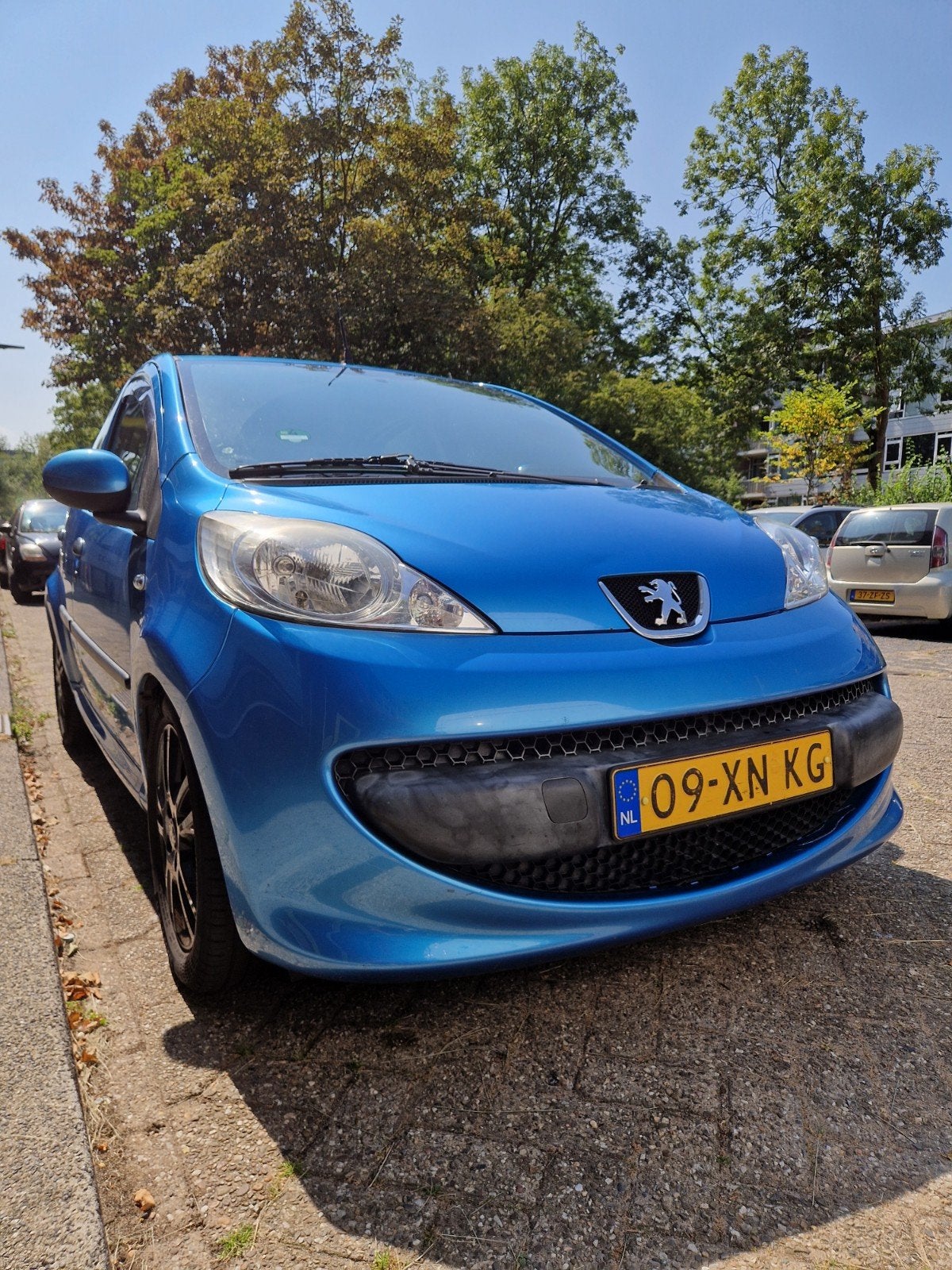 Peugeot 107 1.0 12V 5DR 2007 Blauw, Auto's, Voorwielaandrijving, Stof, 68 pk, Origineel Nederlands