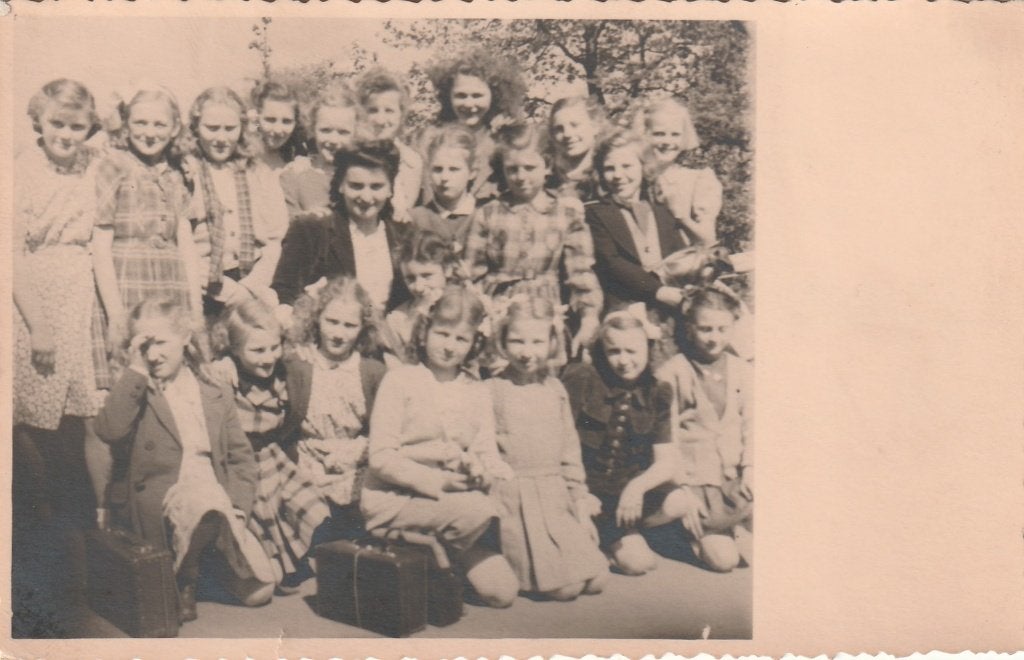 fotokaart  -    schoolfoto  -   meisjes, Ophalen of Verzenden, Voor 1940, Zo goed als nieuw, Kind