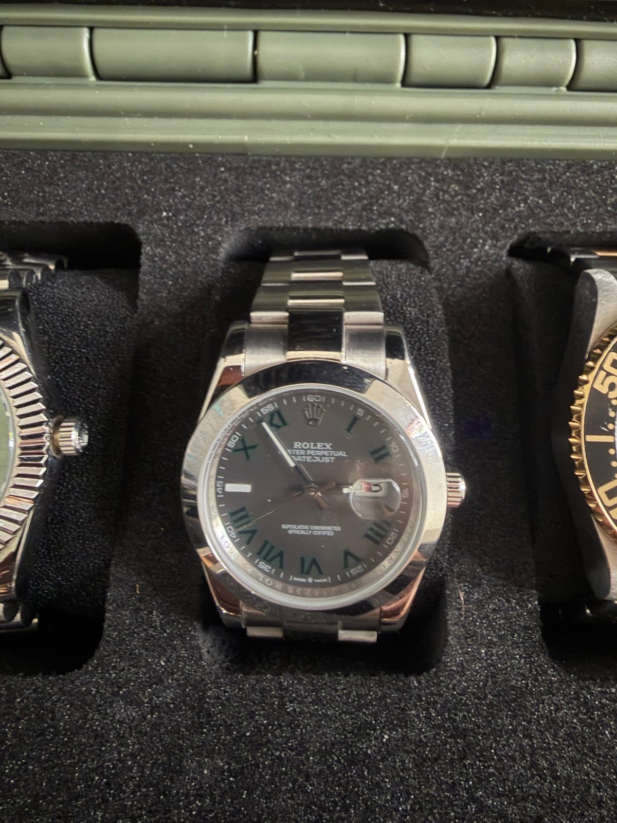 Rolex Datejust Wimbledon met Oyster band, Polshorloge, Kunststof, Ophalen of Verzenden, Zo goed als nieuw