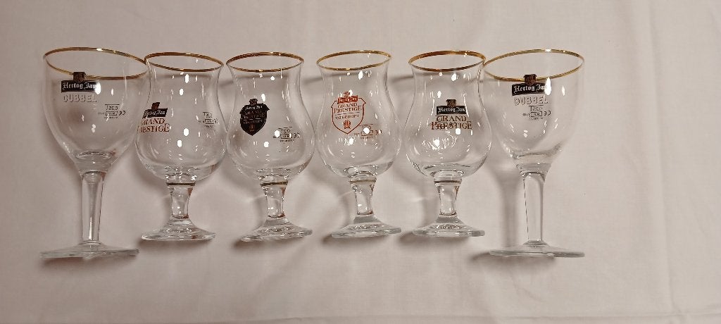 6x Hertog Jan Bierglazen, Verzamelen, Biermerken, Gebruikt, Glas of Glazen, Hertog Jan, Ophalen of Verzenden