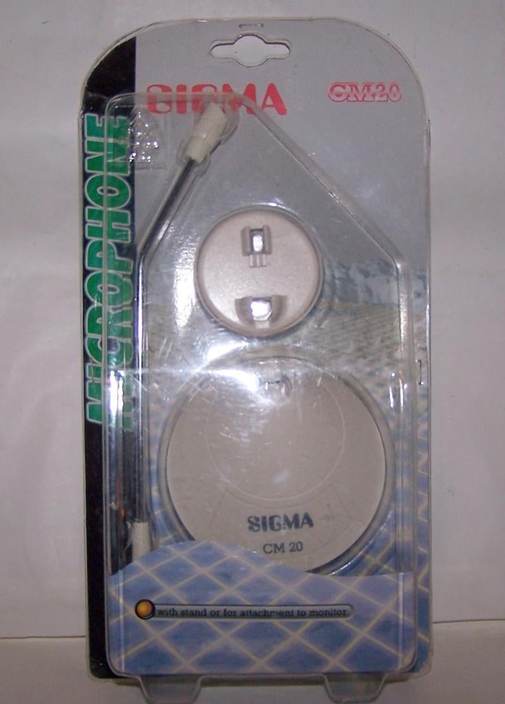 Vintage Sigma CM 20 computermicrofoon. Nieuw in verpakking., Verzamelen, Elektronische Apparatuur, Ophalen of Verzenden, Computers en Rekenmachines