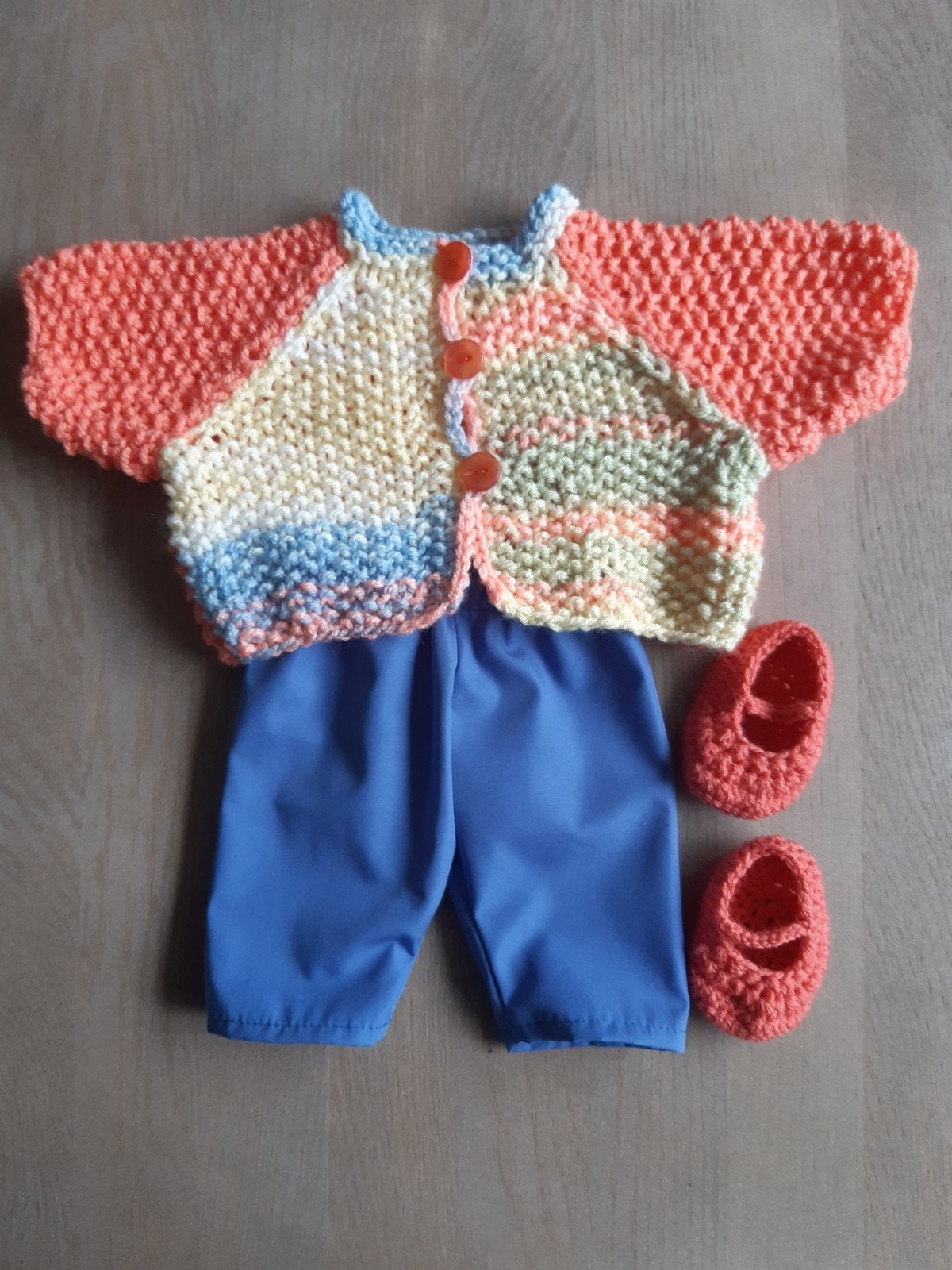 Broekje met vestje en slofjes voor Babyborn 43 cm, Ophalen of Verzenden, Nieuw, Babypop