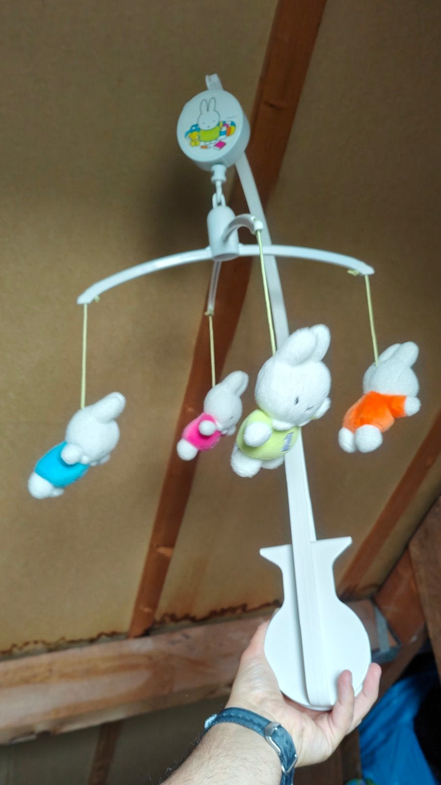 Muziekmobiel Nijntje met 4 knuffels, Ophalen, Zo goed als nieuw, Mobiel