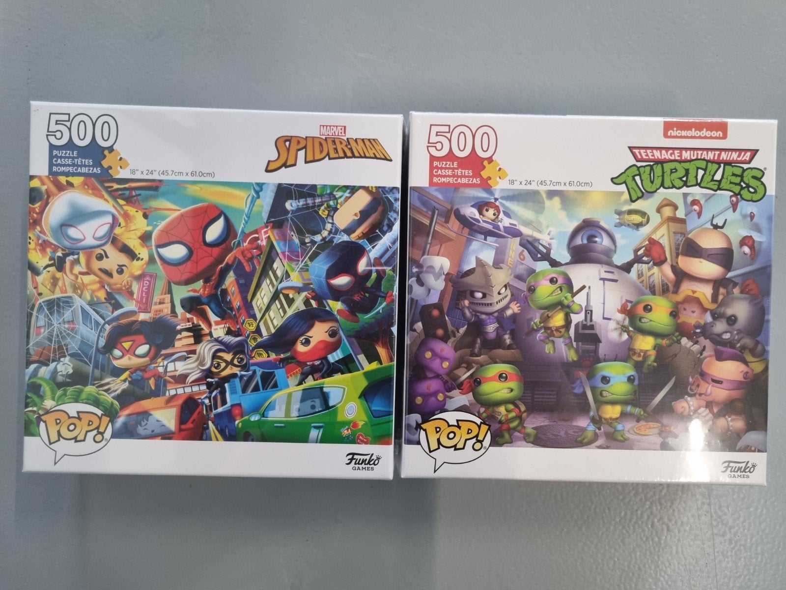 Pop! Puzzels: Spiderman & Turtles (500 stukjes), Verzenden, Meer dan 50 stukjes, Nieuw, 6 jaar of ouder