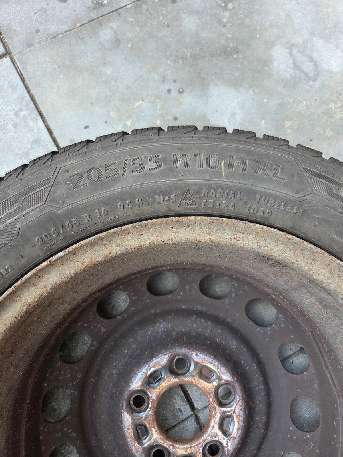 Winterbanden 205/55R16, Ophalen, Gebruikt
