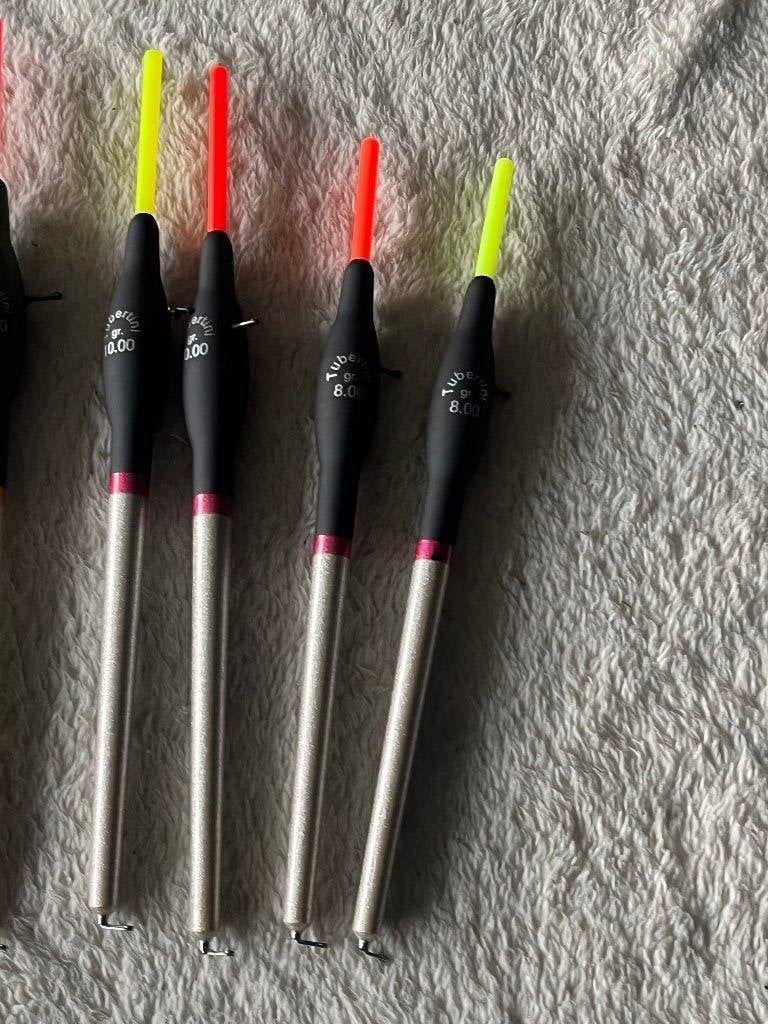 adv 191 / NIEUW serie 8 dobbers voor breeklichtjes TUBERTINI, Ophalen of Verzenden, Nieuw, Dobber of Lood