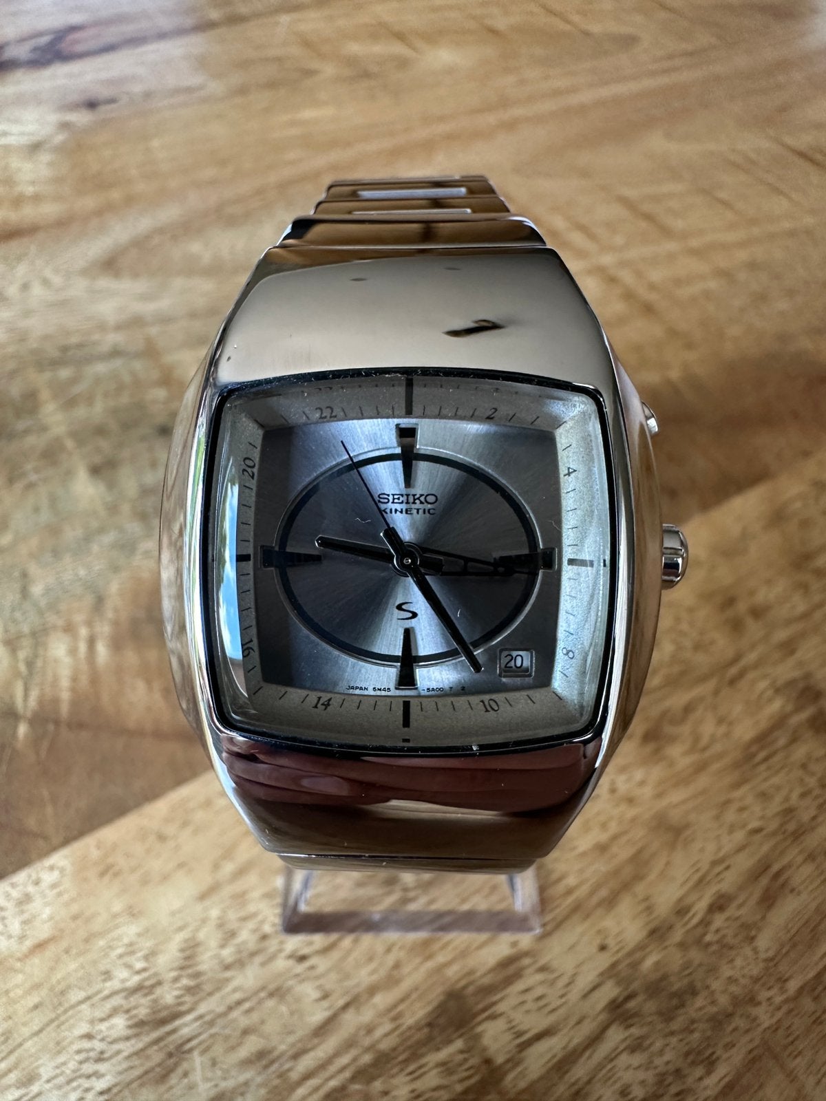 Seiko R-SUS Kinetic GMT 5M45-5A00 - Zeldzaam JDM Model!, Verzenden, Staal, Seiko, 1960 of later