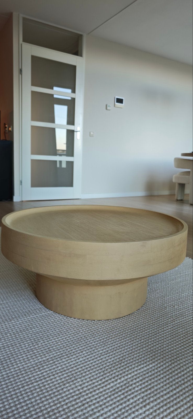 Westwing Benno salontafel mangohout licht Ø80 cm – nieuwprij, Ophalen
