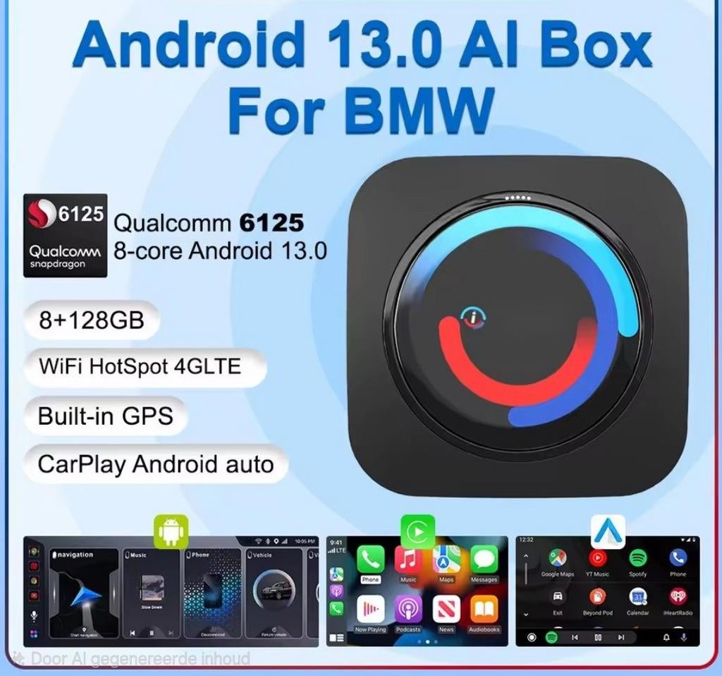 Android 13.0 AI Box voor BMW Youtube, İPTV, GOOGLE MAPS, Ophalen of Verzenden