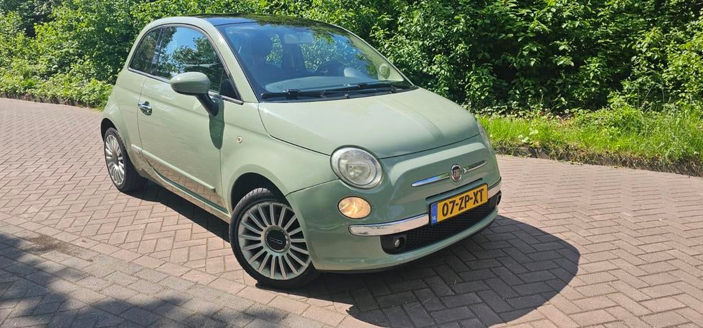 Fiat 500 1.2-pistachio groen-onderhoudshistorie-niet rokers, Voorwielaandrijving, 4 cilinders, 840 kg, 4 stoelen
