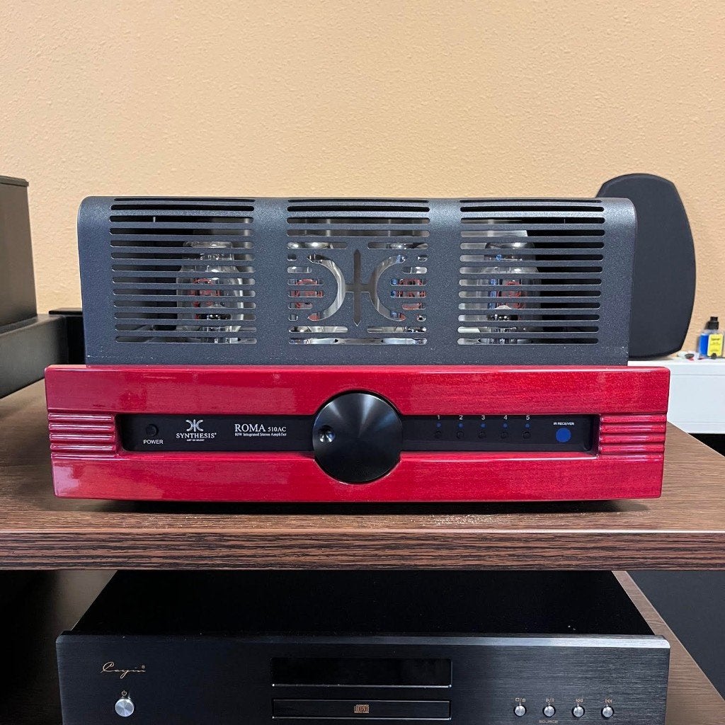 Synthesis Roma 510AC red wood front (occasion), Versterker, =, =, Ophalen of Verzenden