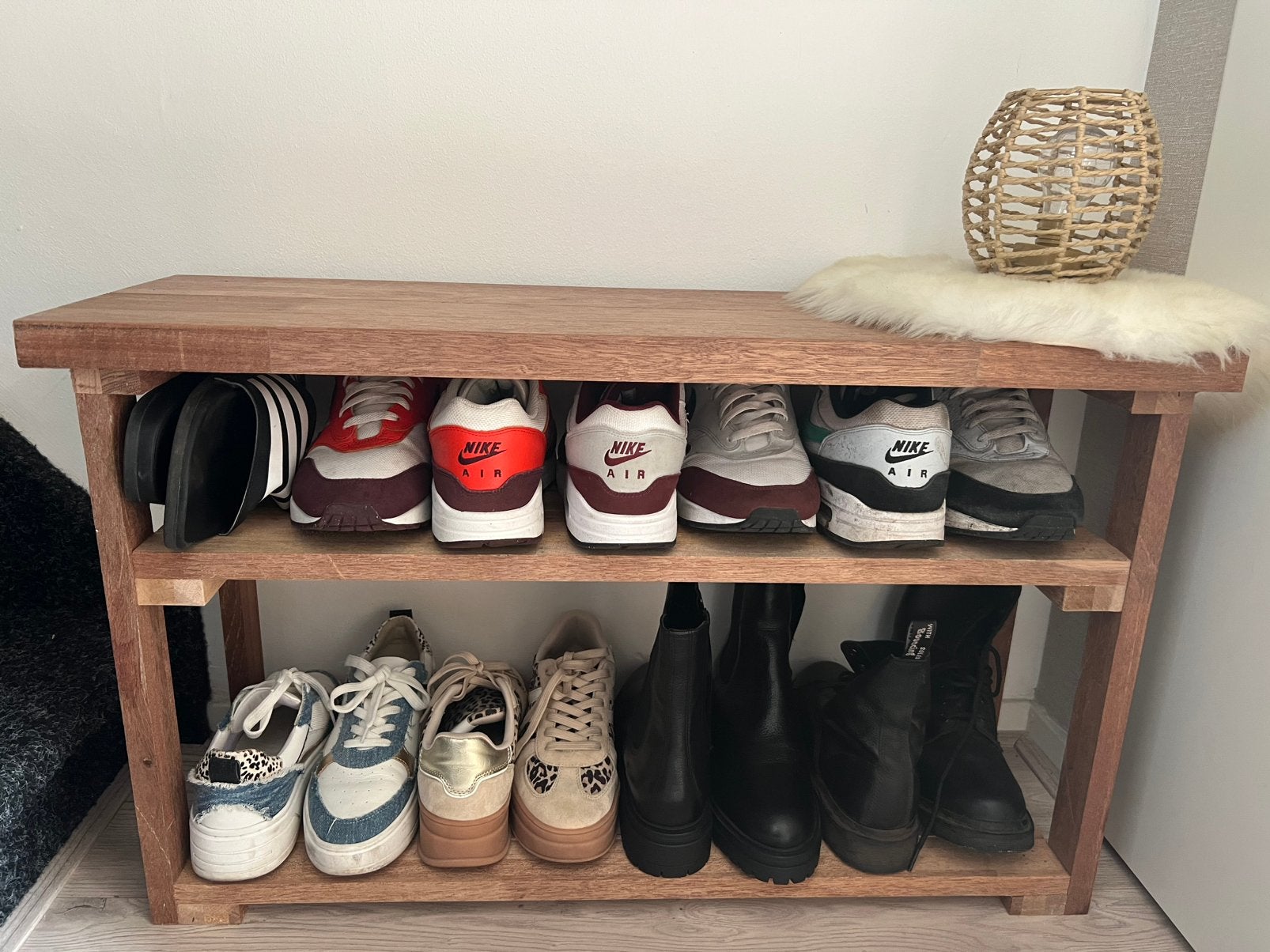 Meranti houten schoenen rek, Ophalen, Nieuw