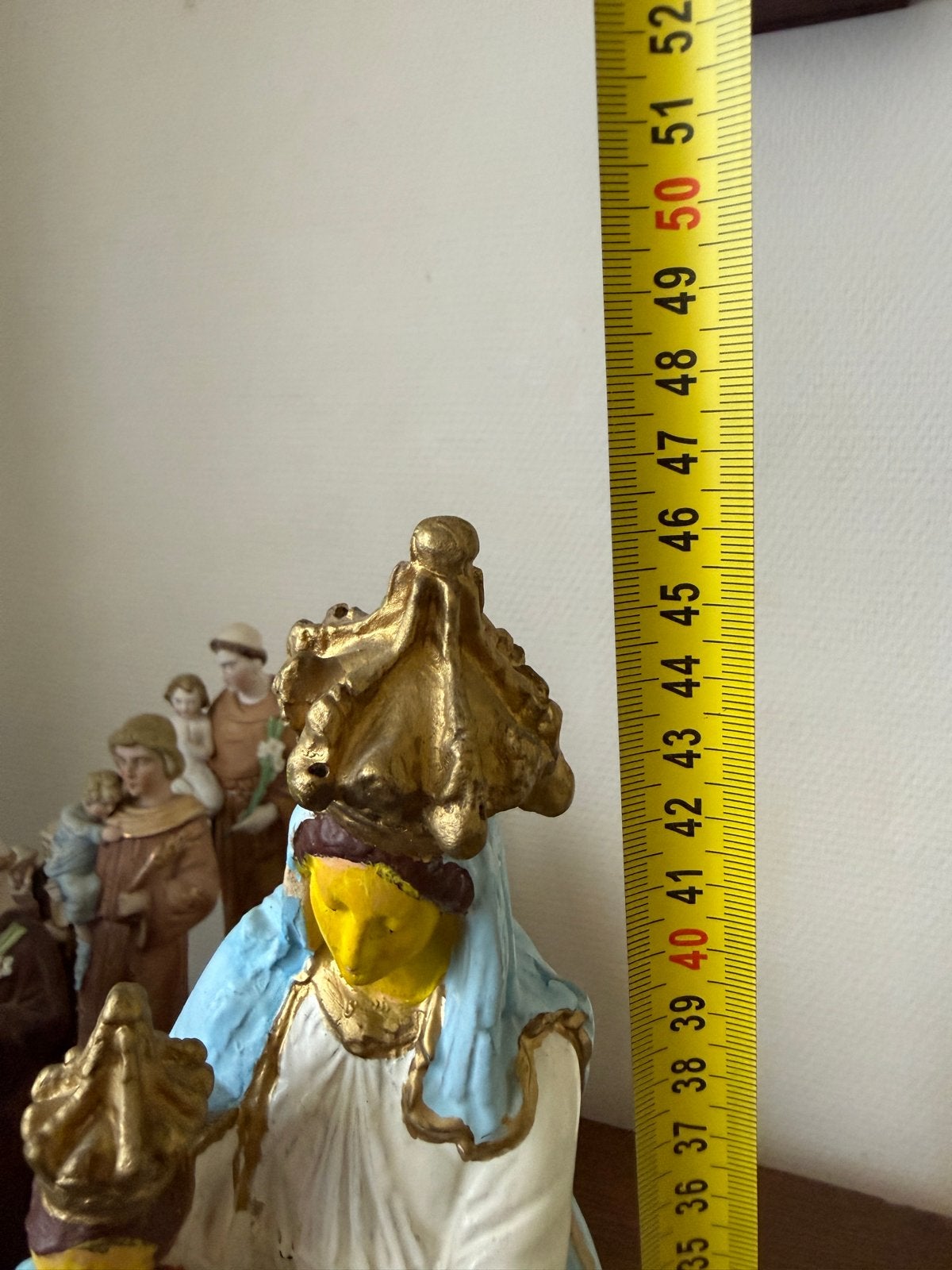 Antiek Gipsen Mariabeeld met Kind - Maasmechelen, Antiek en Kunst, Ophalen