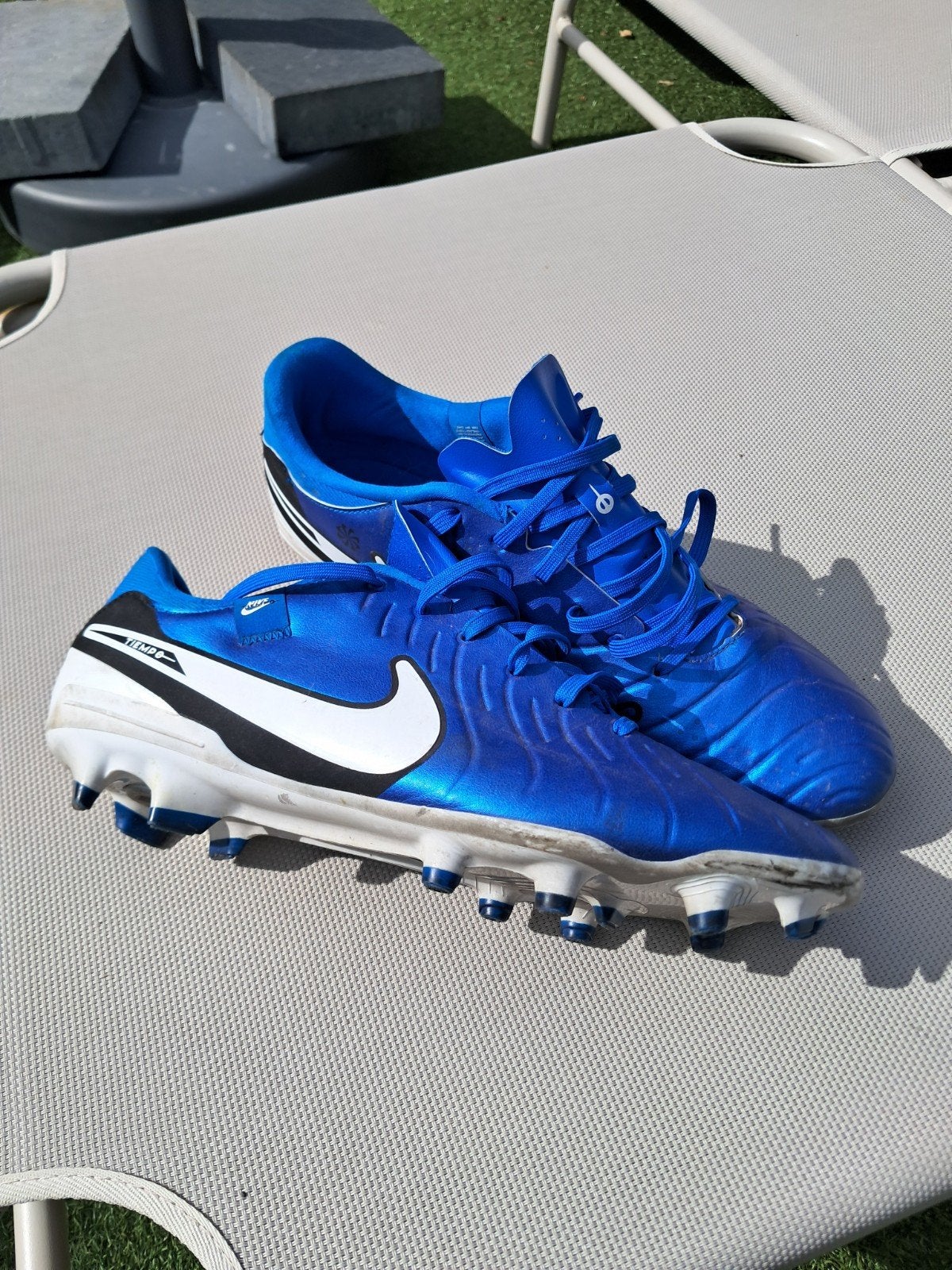 Nike Tiempo - Nieuwstaat- Blauw !!, Ophalen, Zo goed als nieuw