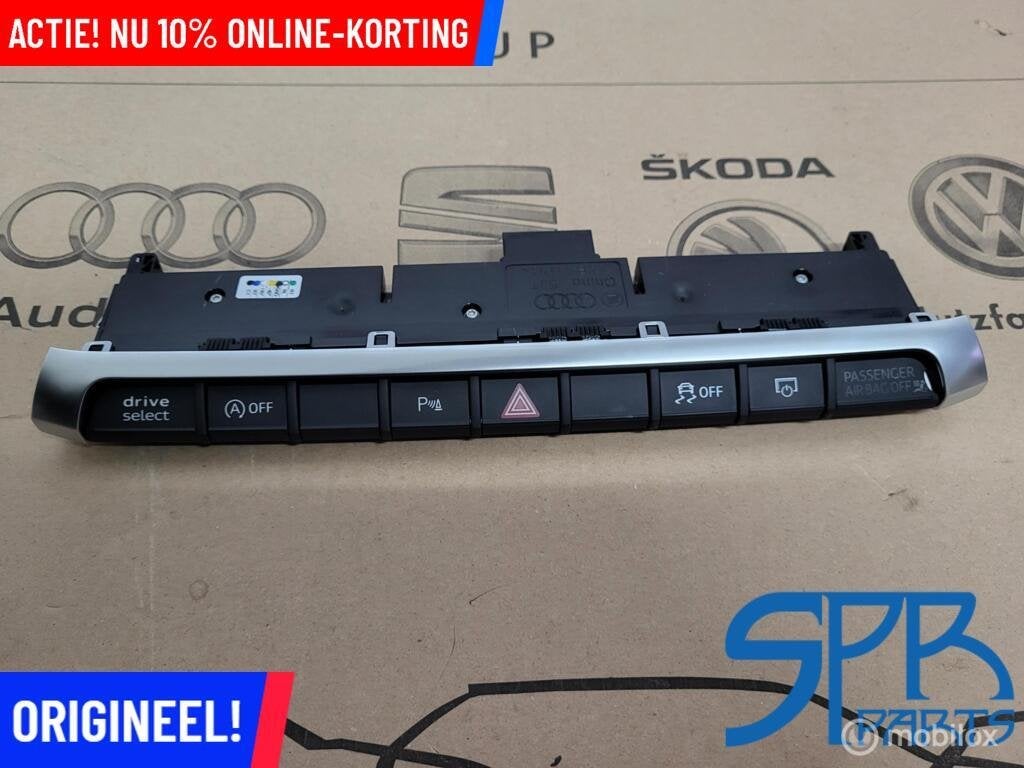 Audi A3 S3 8V Schakelaars Midden 8V0925301B Bedieningspaneel, Audi, Gebruikt