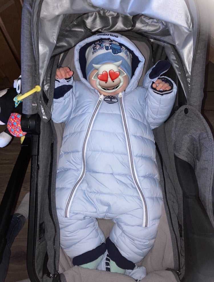 Timberland Baby Sneeuwpak / skipak Lichtblauw maat 74, Kinderen en Baby's, Timberland, Ophalen of Verzenden, Zo goed als nieuw