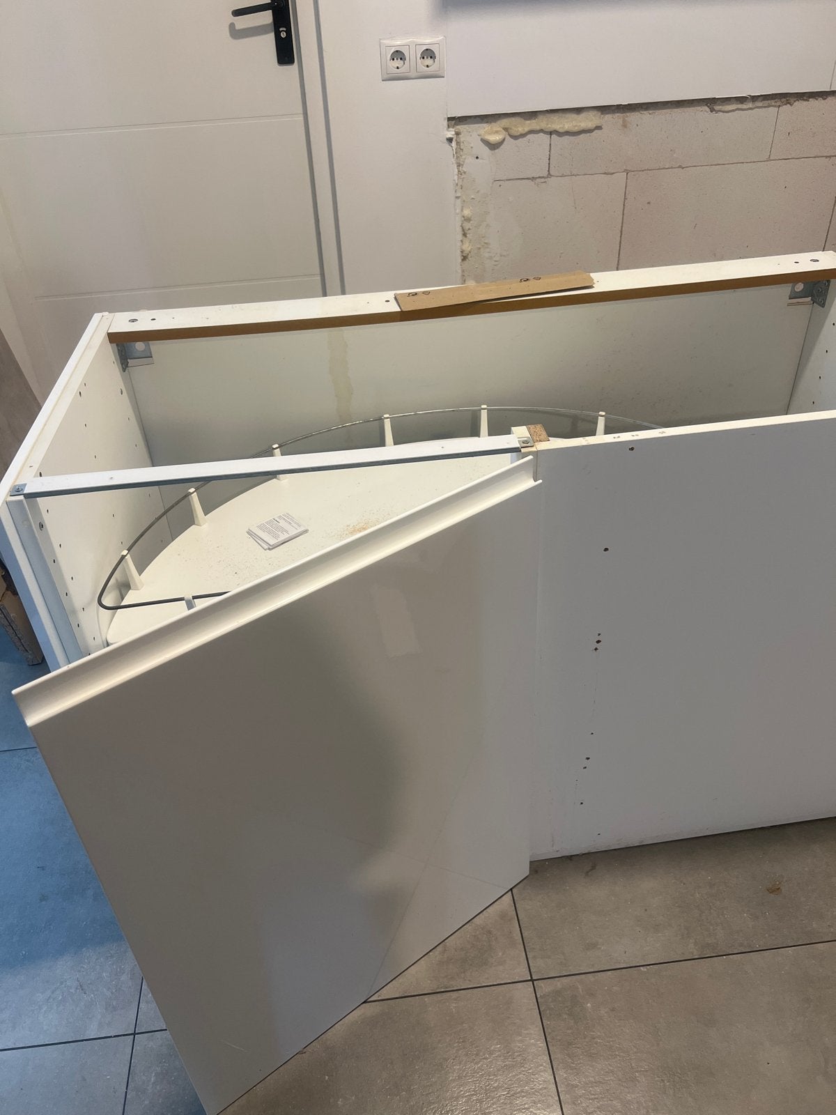 IKEA Keuken Hoekstuk met Carrousel - Wit, Gebruikt, Wit, Minder dan 100 cm, 50 tot 75 cm