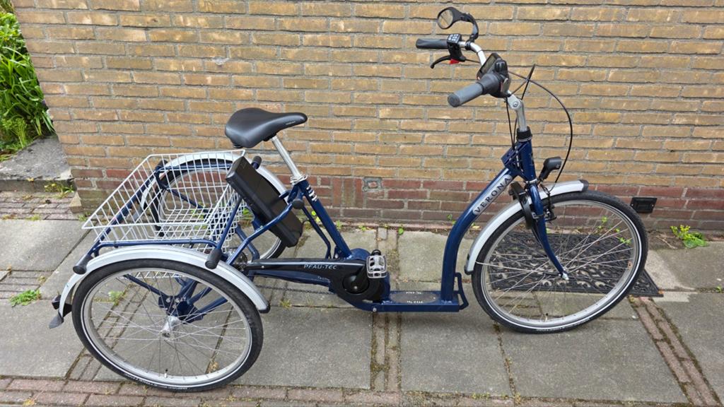 Driewieler electrisch Als nieuw! Slechts 375 km gereden, Ophalen, Nieuw, Terugtraprem, Pfautec