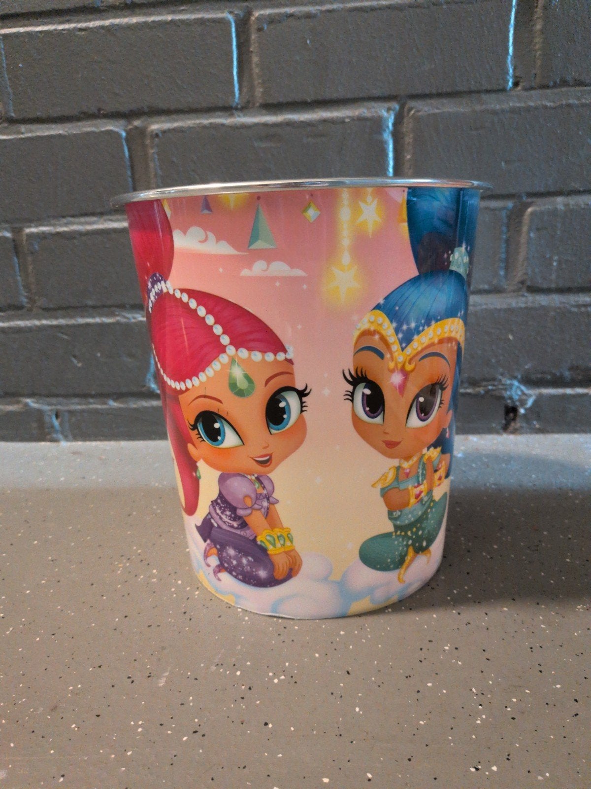 Leuke prullenbak met Shimmer & Shine opdruk, Huis en Inrichting, Ophalen of Verzenden, Zo goed als nieuw, Minder dan 10 liter