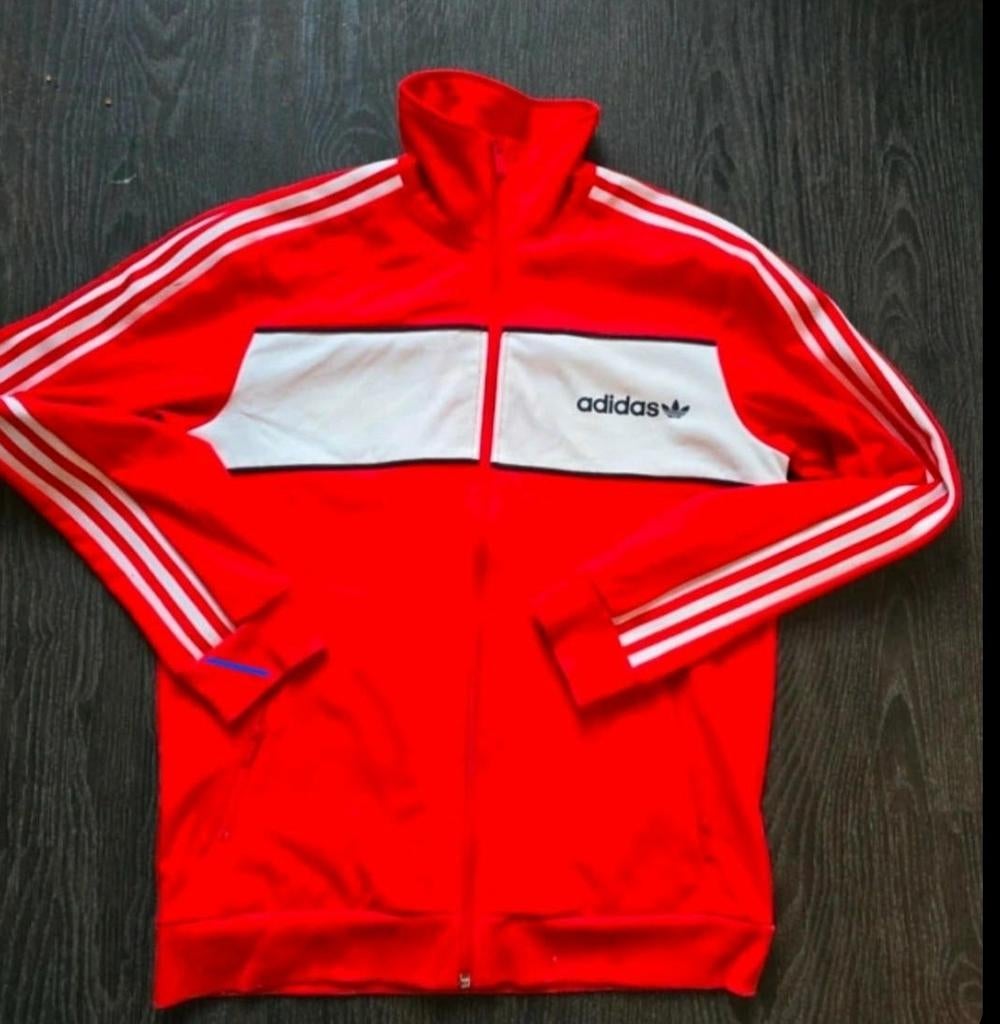 Adidas vintage jasjexrood, Maat 48/50 (M), Ophalen of Verzenden, Zo goed als nieuw, Adidas