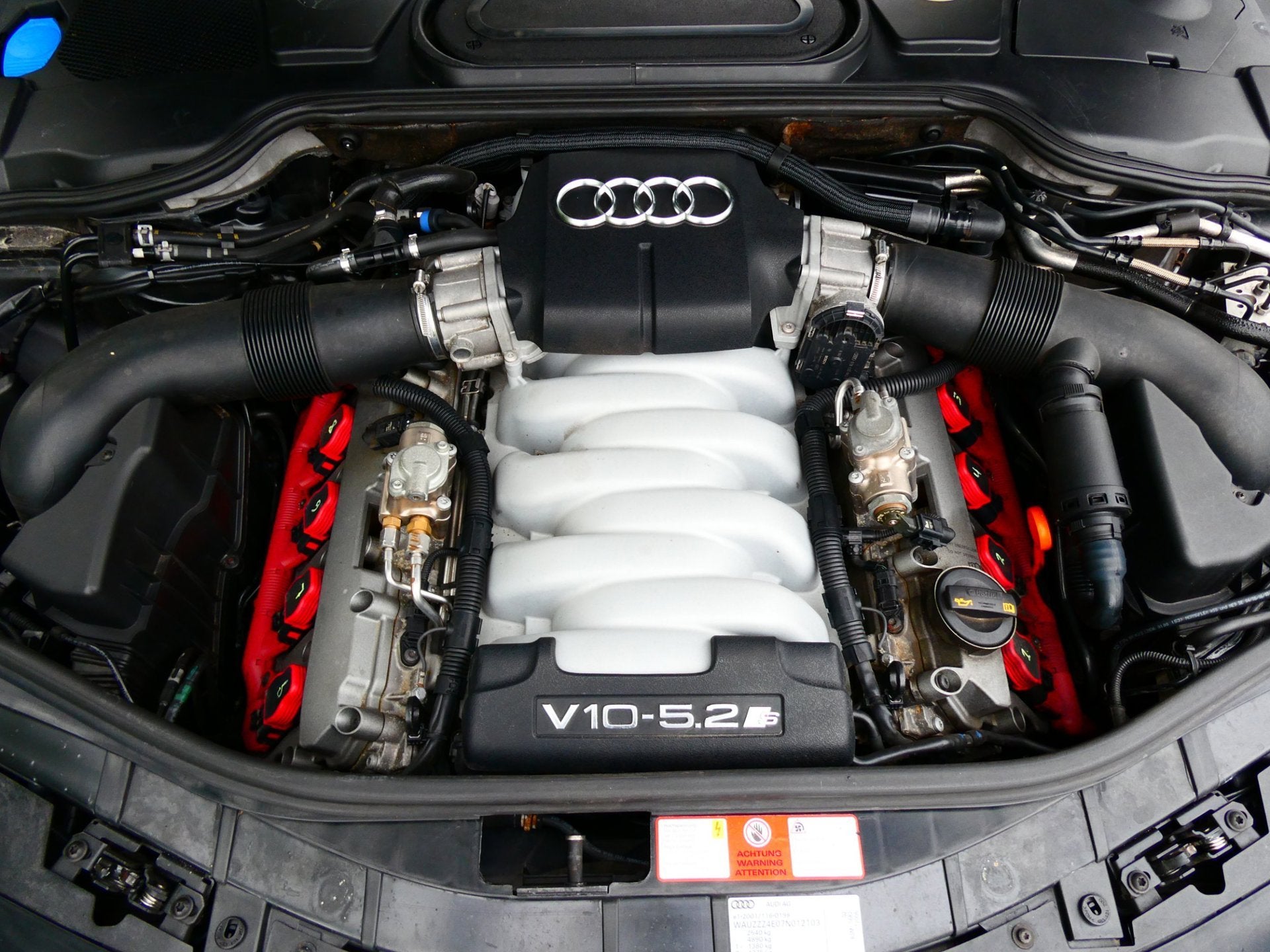 Audi A8 5.2 S8 V10 450pk 4WD 2e eig. Leder Navi Schuifdak Xe, Auto's, Audi, Automaat, Gebruikt, 5204 cc, Automatische klimaatregeling