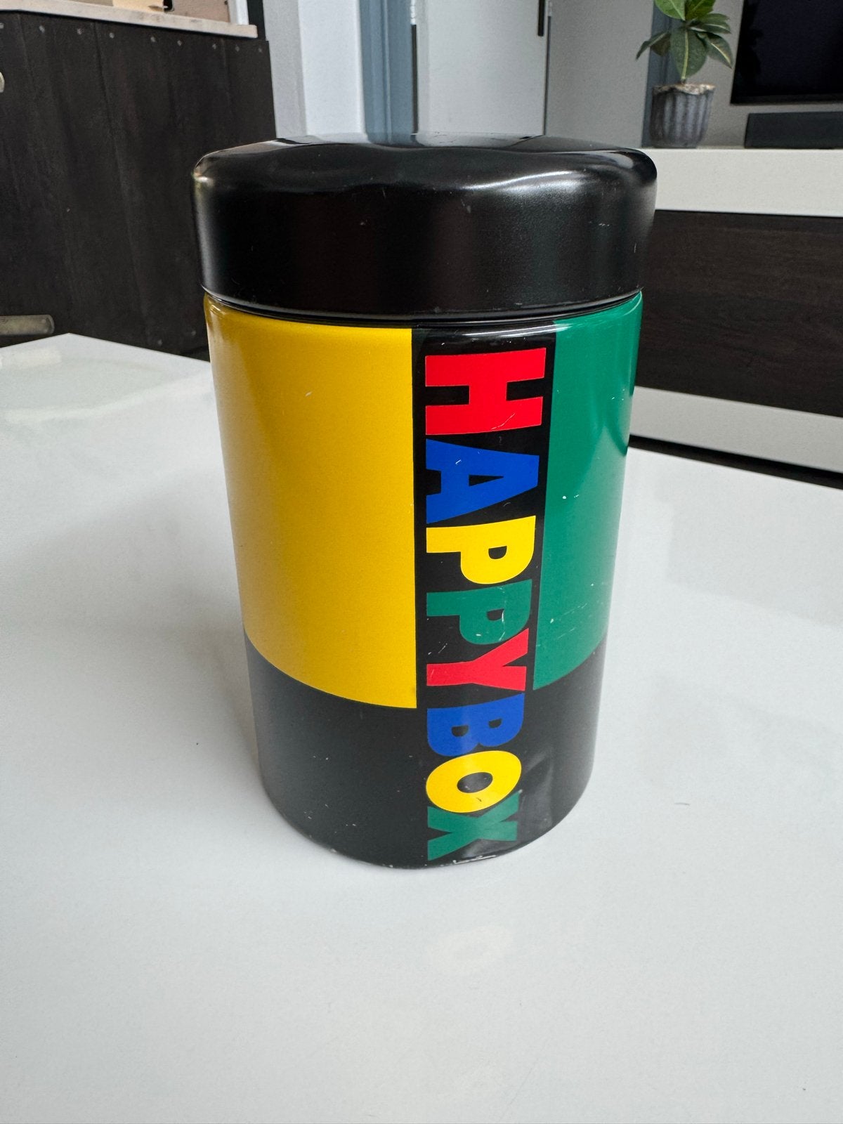 Vintage Brabantia voorraadbus 'Happy Box' - Jaren '80 design, Ophalen of Verzenden