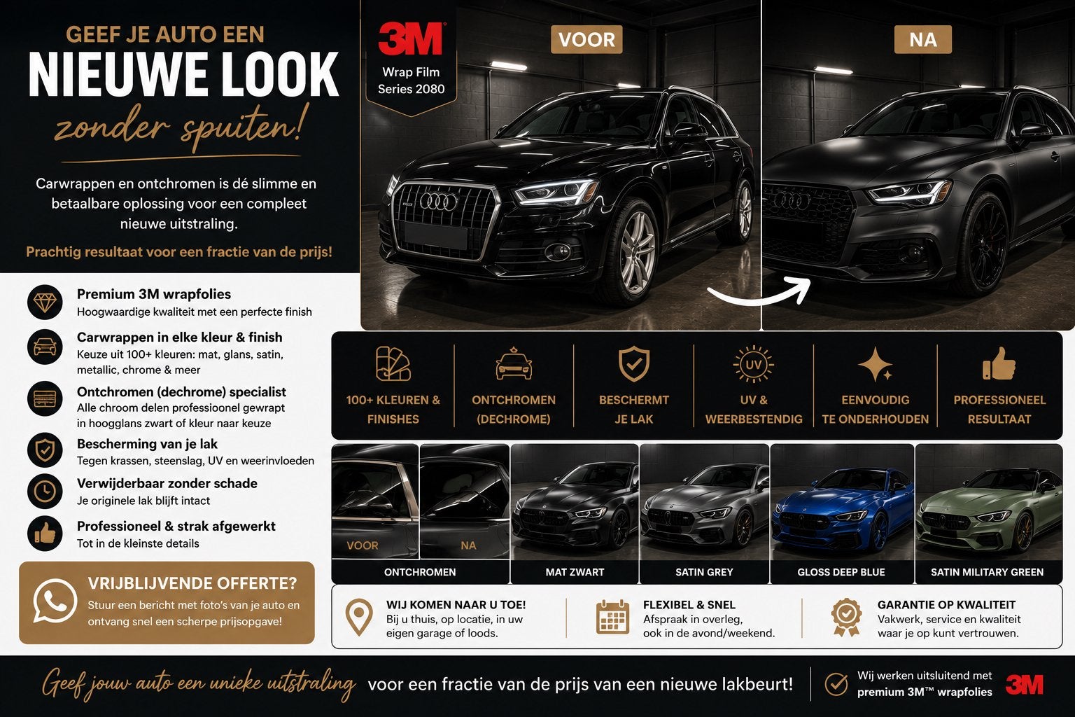 Super actie chrome delete en auto wrappen, Auto diversen, Tuning en Styling, Ophalen