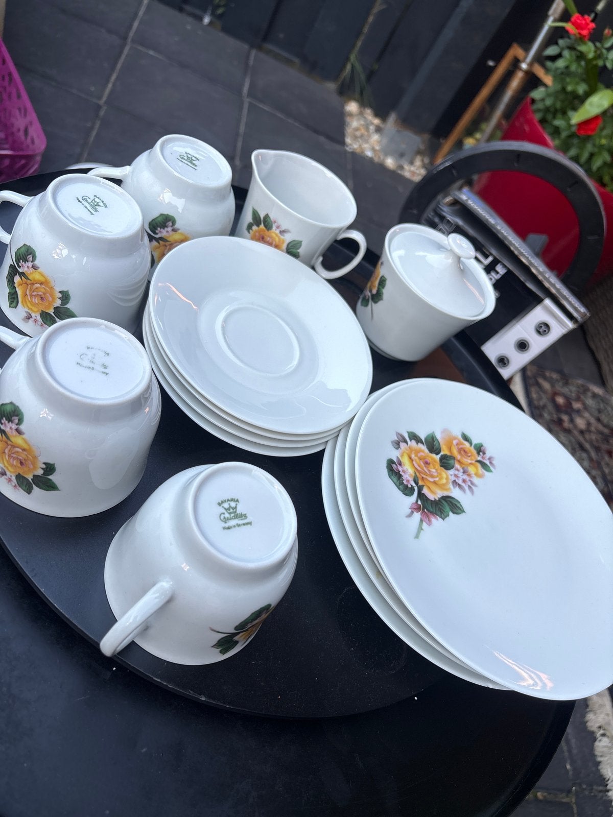 Vintage Bavaria Creidlitz Porseleinen Koffieservies, Antiek en Kunst, Antiek | Servies compleet, Ophalen of Verzenden