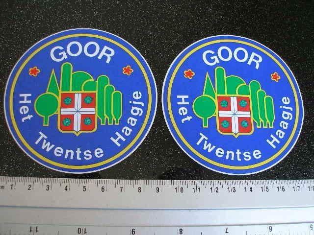 2x sticker stad plaats gemeente logo goor twentse haagje, Verzenden, Zo goed als nieuw, Overige typen