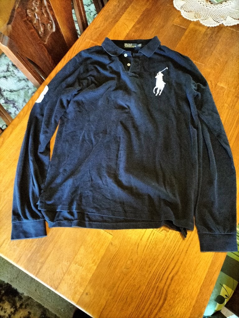 Zo goed als nieuwe RALPH LAUREN herenpolo maat "LARGE" !, Kleding | Heren, Polo's, Maat 52/54 (L), Verzenden, Zwart, Ralph Lauren