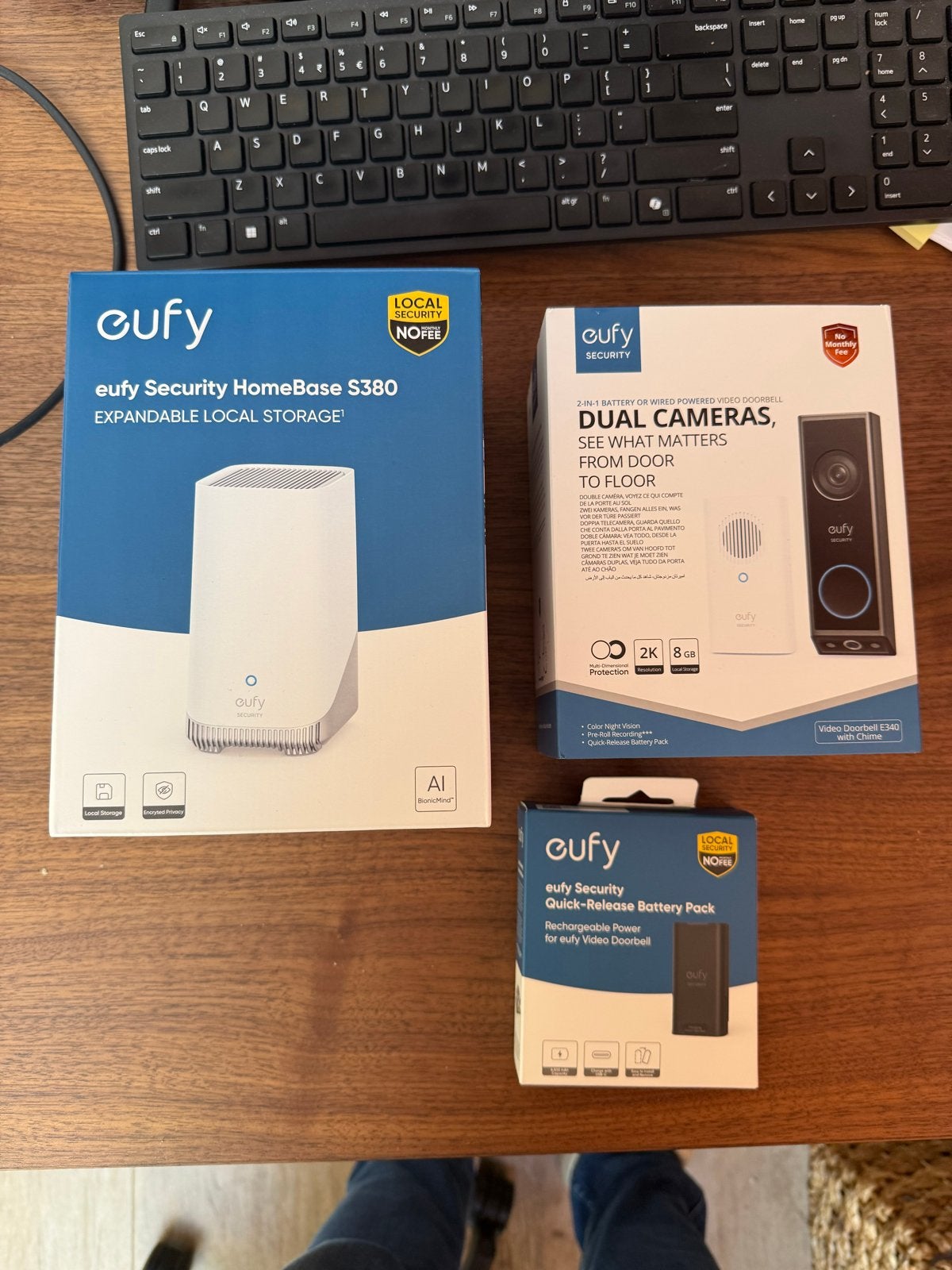 Eufy Security HomeBase S380, Video Deurbel E340 & Batterij, Beweging, Nieuw, Ophalen of Verzenden, Compleet systeem