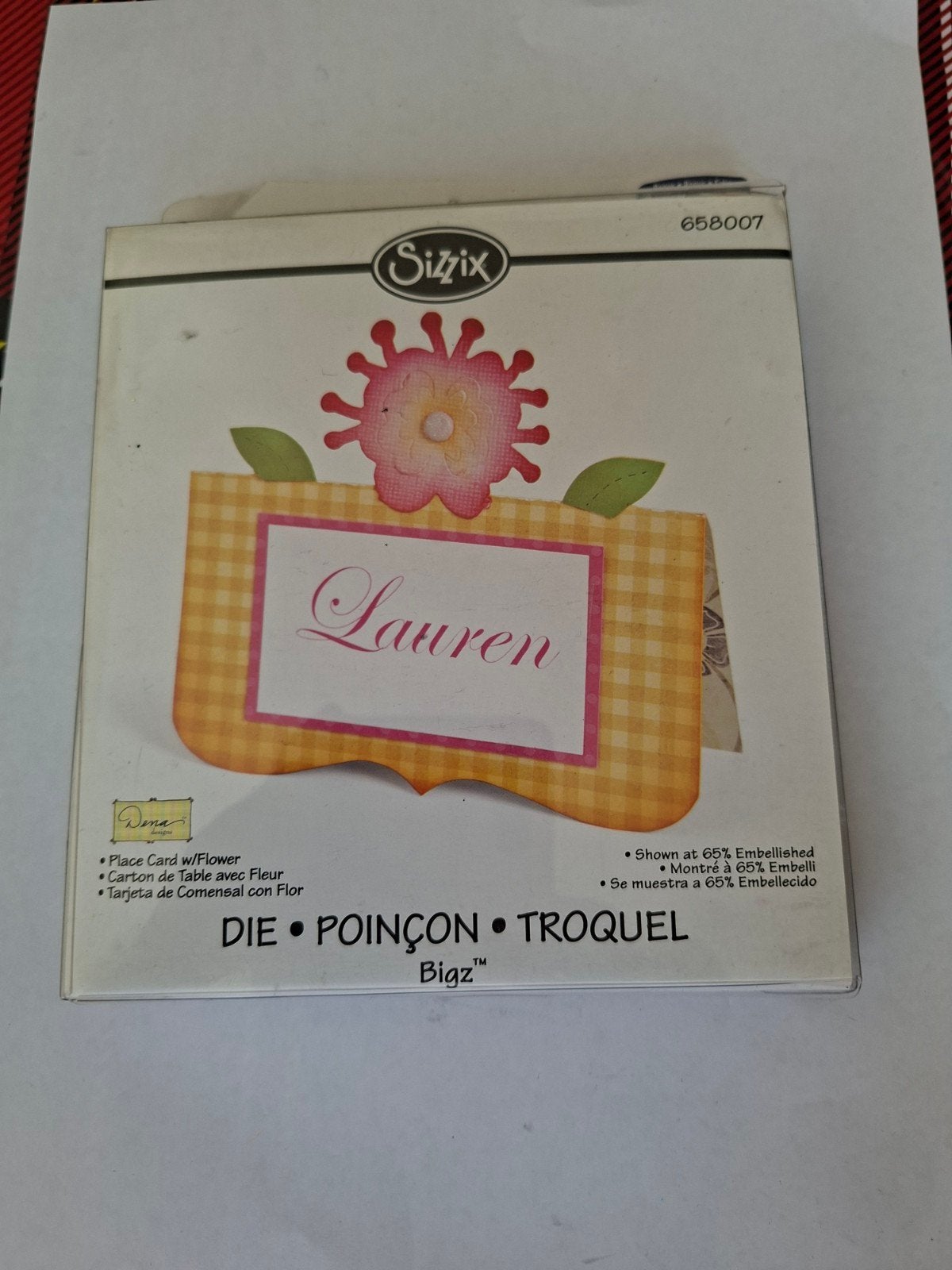 Nieuw Sizzix Bigz Snijmal 658007 Place Card w/Flower, Geschikt voor karton, Gereedschap of Toebehoren, Nieuw, Overige merken