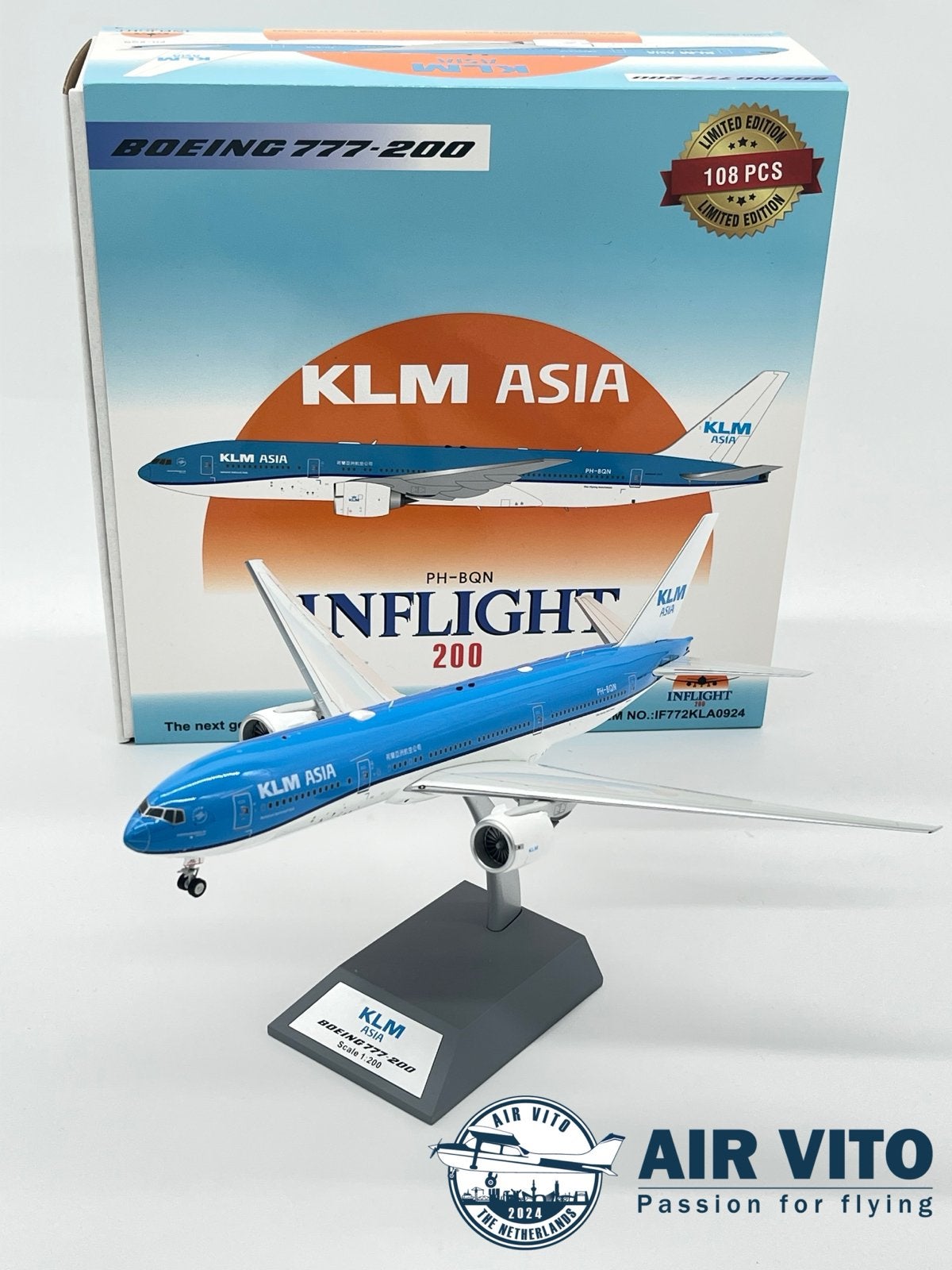 KLM Asia Boeing 777-200 schaalmodel - Nieuw in doos, Schaalmodel, ,, Ophalen of Verzenden, ,