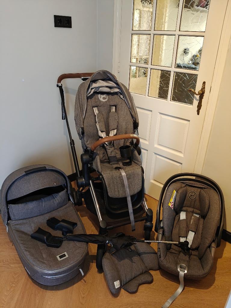 Cybex e-priam 2 kinderwagenset, Gebruikt, Combiwagen, Verstelbare duwstang, Ophalen