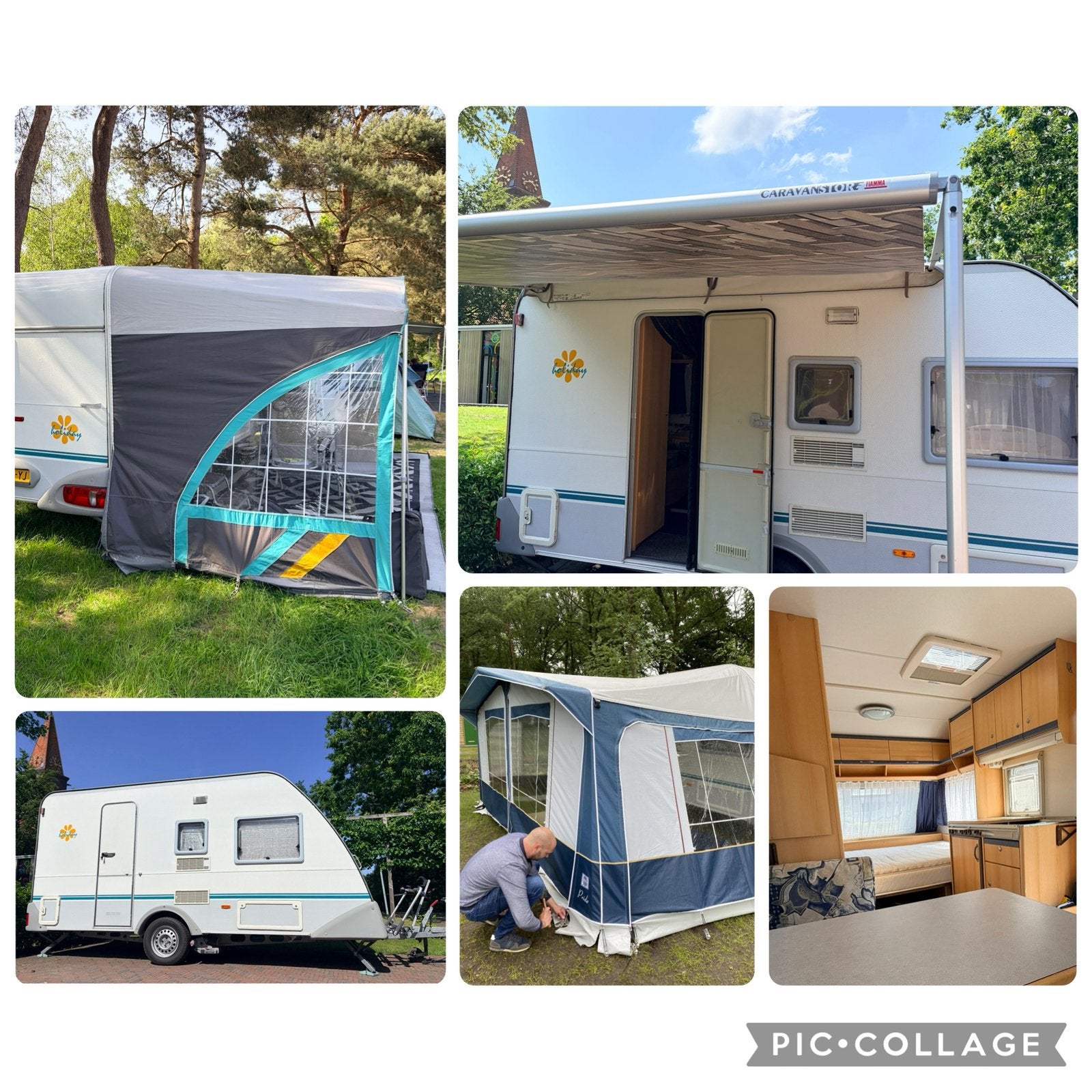 Eifelland Holiday 5303 met Mover, luifels en voortent, Caravans en Kamperen, Treinzit, 750 - 1000 kg, 4 tot 5 meter, Luifel
