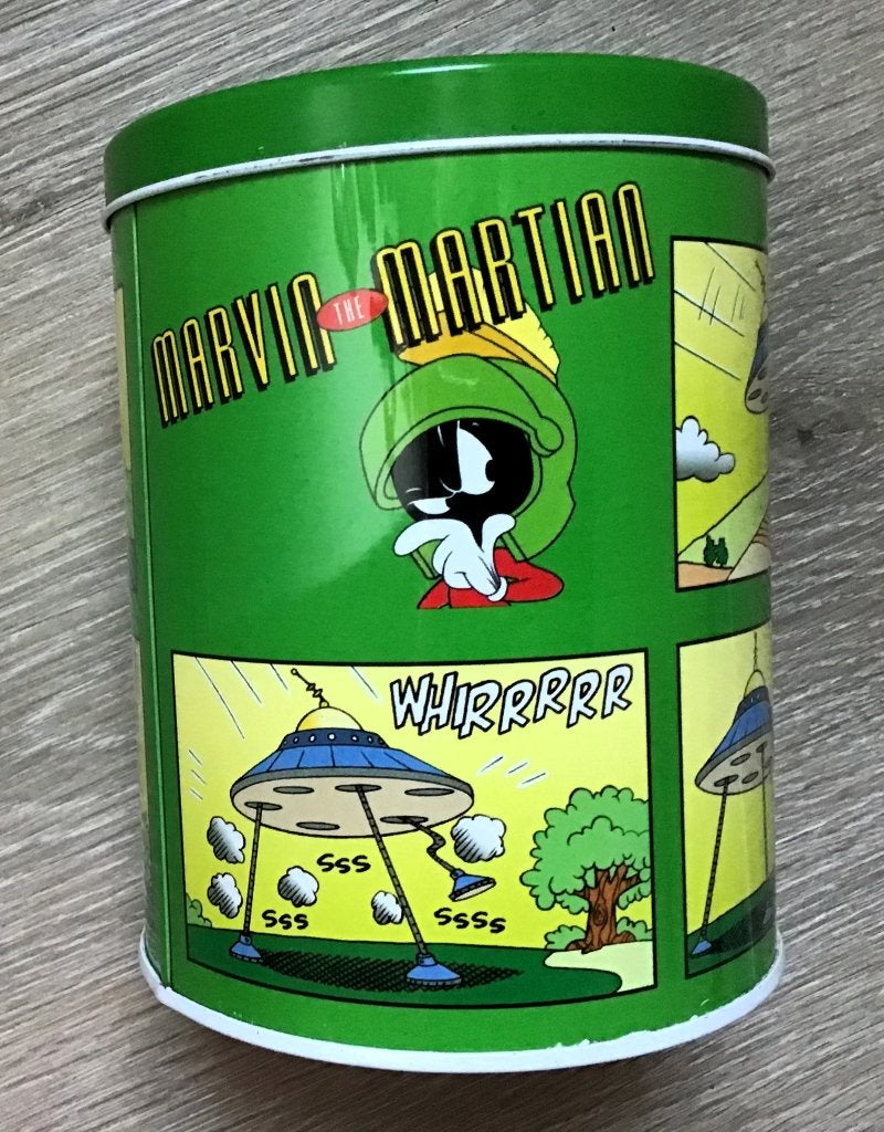 Vintage blikje Marvin the Martian van Looney Tunes, Ophalen of Verzenden, Looney Tunes, Zo goed als nieuw, Overige typen