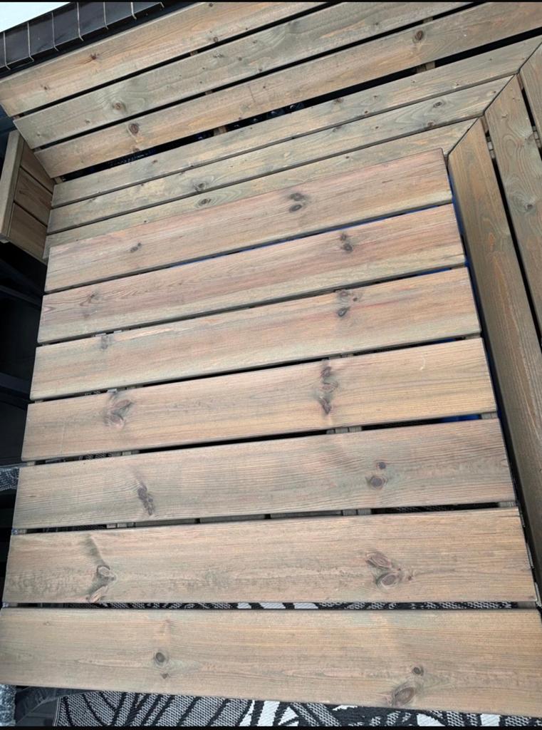 Hoekbank en tafel grenen hout, Ophalen of Verzenden, Gebruikt, Hout