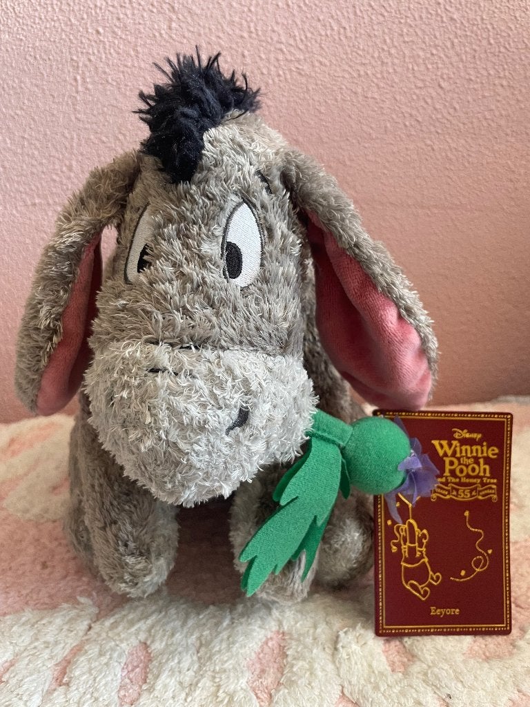 disney Eeyore met bloem knuffel nieuw, Verzamelen, Ophalen of Verzenden, Winnie de Poeh of vrienden, Nieuw, Knuffel